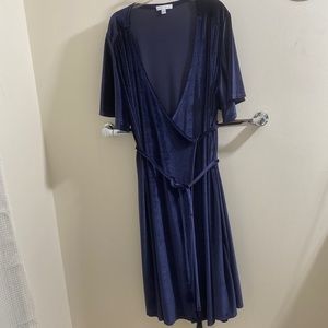 NWOT True wrap dress! Velvet feel!